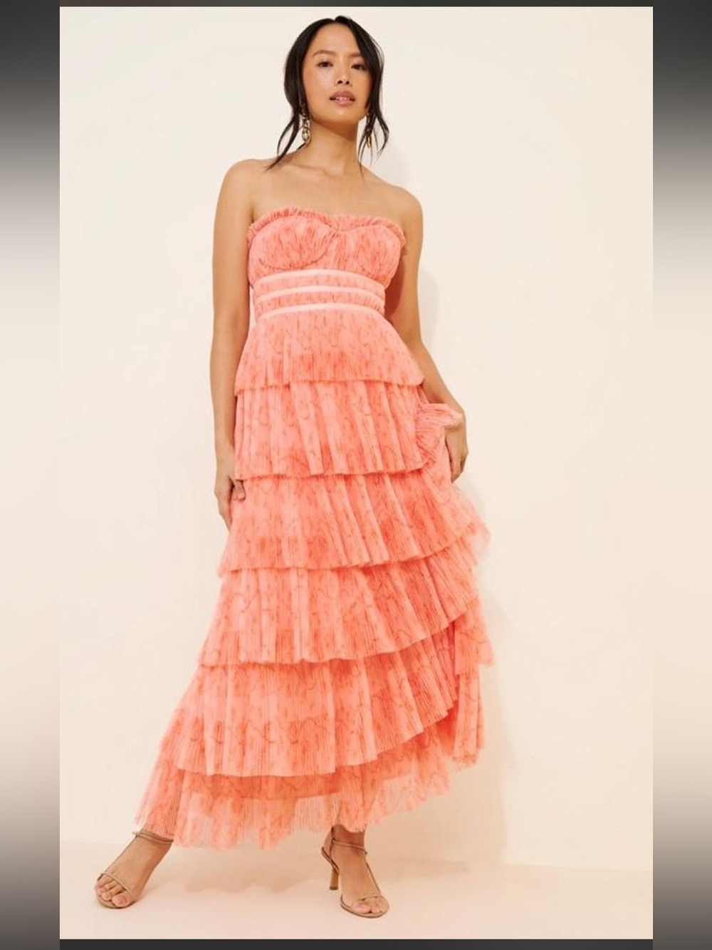 Anthropologie HUTCH Monaco Tiered Tulle Dress- size 12